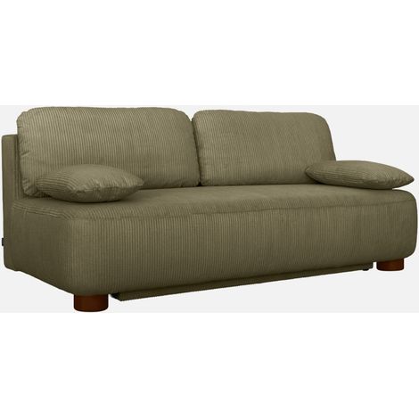 Sofá cama de terciopelo de pana, 3 plazas (1/5)