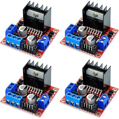 Compatibile con 4 moduli controller per motori passo-passo CC L298N in configurazione a ponte H per Arduino