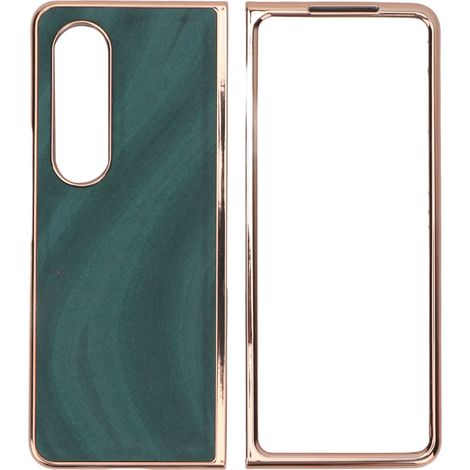 Coque téléphone nano électroplaquée antiratures texture galaxie pliable protection Samsung Galaxy Z Fold 4 Vert (1/5)