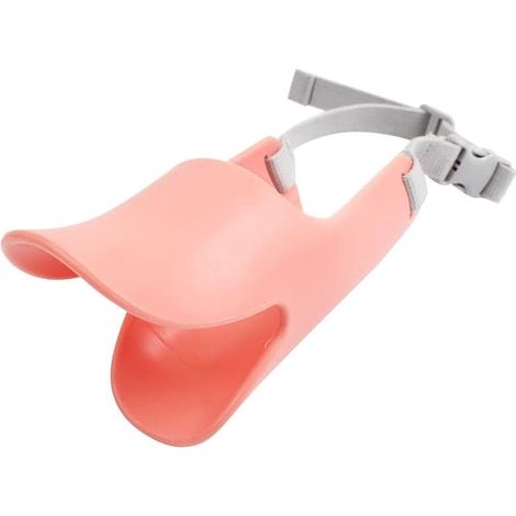 Muselière en silicone rose pour petits chiens, en forme de bec de canard, anti-morsure (1/5)
