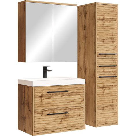 Mobili da bagno Etna 60 cm Rovere - Mobile lavabo Mobile specchio