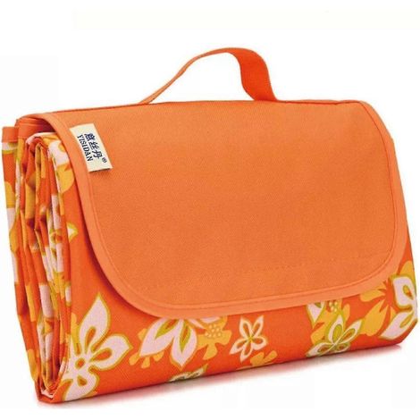Tapis de pique-nique imperméable, tapis de tente, tapis de gazon, nappe de pique-nique élargie, beurre d'orange (1/5)