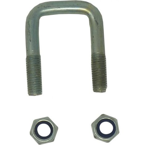 Maxter – Bride tube large 30x20 mm – Fixation solide avec écrou nylstop – Pour remorque – Dimensions optimisées pour installation sécurisée