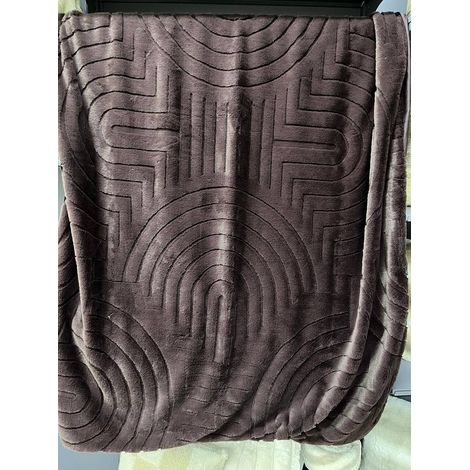 Coperta arka 120x160 cm effetto pelliccia sintetica marrone - Atmosphera créateur d'intérieur (1/3)