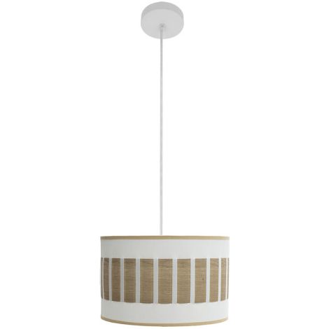 Colgante ivanna 1xe27 blanco/blanco-madera clara regx30x30 cm (1/2)