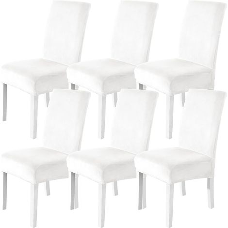 APEX Ensemble de 6 housses de chaise, housses de chaise universelles, élastiques, très adaptables, protections de chaise modernes. (1/5)