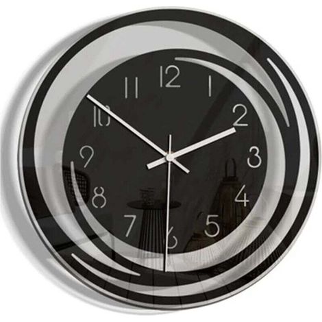 Modern wall clock, wall clocks for the living room, large 28 cm dial, no ticking noise, silent for school, wall clock for the home, wall decoration (1/3)
