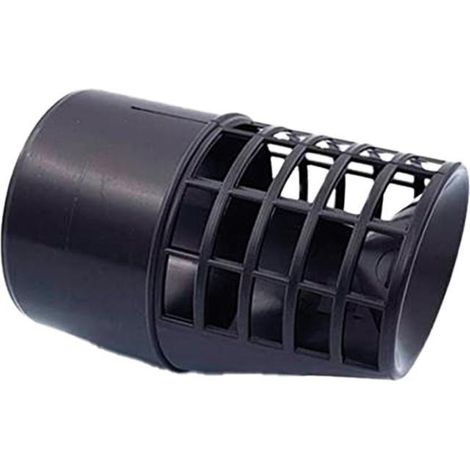 Griglia scarico fumi antigoccia d.80mm in plastica nera