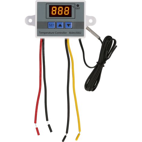 Contrôleur de température électronique avec affichage LED, sonde NTC étanche, thermostatique, -50 à 110 °C, 12 V, 120 W (1/5)