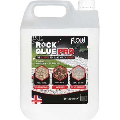 Rock Glue 2.5L Clear Gravel Binder Glue Water Based Mulch Glue for Driveways Garden Paths Landscaping Stabiliser
