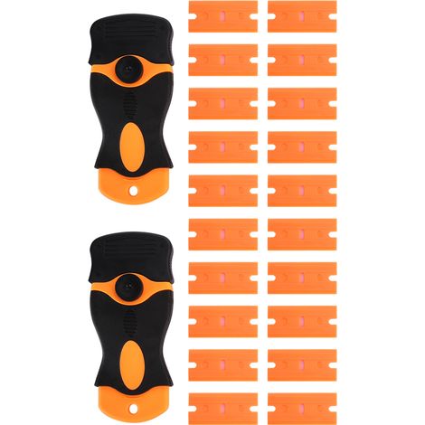 2 Pièces Grattoir de Nettoyage avec Lames en Plastique pour Enlèvement de Colle UV et Réparation d'Écran de Téléphone (1/5)