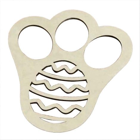 Pochoir empreinte de Pâques pour le sol, modèle d'empreinte de lapin (1/5)
