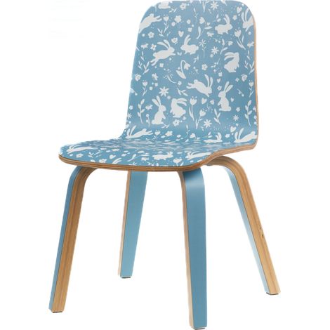 Amadeus - Chaise enfant bleue lapin (lot de 2) (1/4)