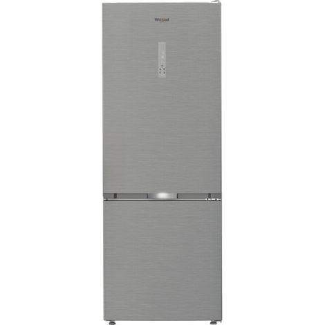 Whirlpool – Réfrigérateur combiné pose libre 2 portes – Classe énergétique D – Volume 300L – Inox – Dual Cooling
