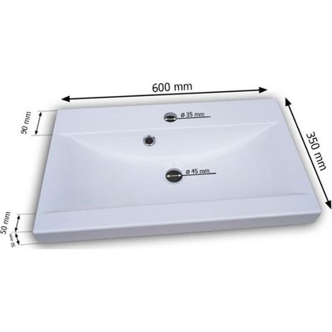Bratex – Ensemble de meubles de salle de bain avec lavabo – Dimensions meuble vasque 47,5 x 60 x 30 cm – Armoire haute 131,5 x 30 x 30 cm – Couleur lefkas — vue 4