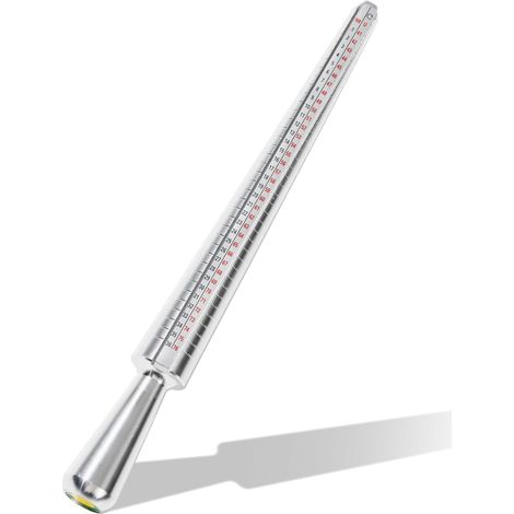 Baguette de mesure de taille de bague, baguette de mesure de taille de bague massive martelable, baguette de mesure de taille de bague en aluminium (1/3)