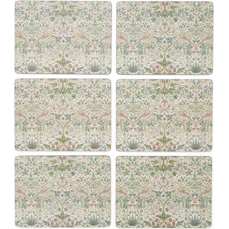 Lot de 6 Sets de Table Motif Voleur de Fraises Vert (1/5)