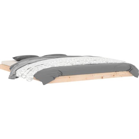 vidaXL Cadre de lit sans matelas 150x200 cm bois massif de pin (1/5)
