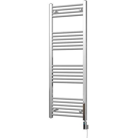 Zennor - Chrome Electric Towel Rail H1400mm x W500mm Straight 400w Thermostatic WIFI (1/3)
