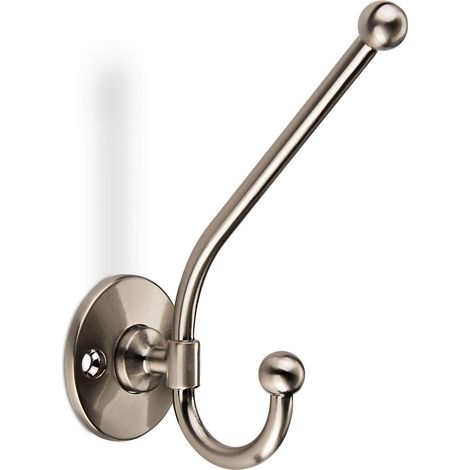 Garderobenhaken MARIELLA 117 x 45 x 90 mm (Bohrlochabstand 31 mm) Edelstahloptik Metall massiv Kleiderhaken Haken von SOTECH (1/2)