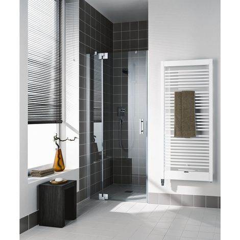 Kermi Porte battante Filia XP 1TL 1200x 2000 BV : 1180-1210 SIHG verre trempé transparent Clean (1/3)