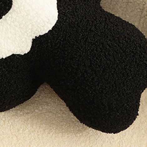 Coussin décoratif en forme de fleur, garni de mousse douce et épaisse, pour canapé, noir (1/4)