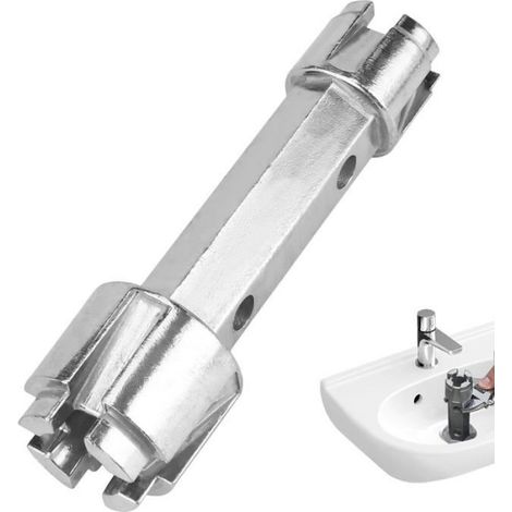 1 Pièce Clé Évier, Acier Inoxydable, Double Extrémité, Alliage Forgé, Baignoire Lavabo (1/5)