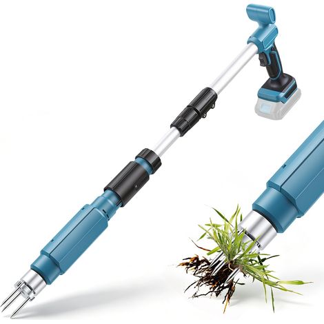 Desmalezador eléctrico: mango de 100 cm, cabezal de acero de 3 garras, sistema eficaz para desmalezar césped, patio y jardín. (1/5)