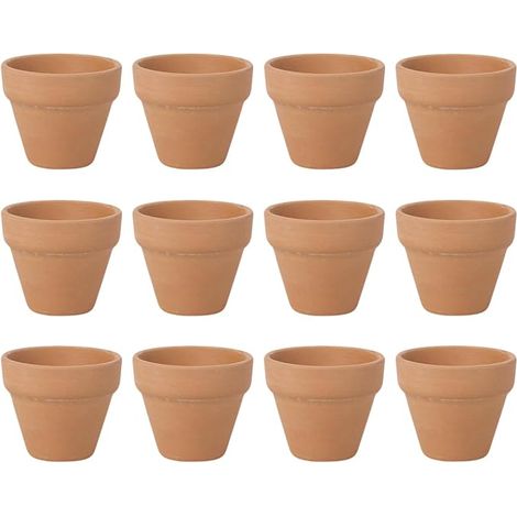 Terracotta Pots 12 Pieces Small Terracotta Pots 7 x 6 cm (1/5)