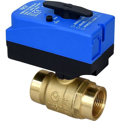 First 2-Wege Motorkugelventil EMV 110 / 220 Messing (Trinkwasser und Heizung) DVGW 1/2