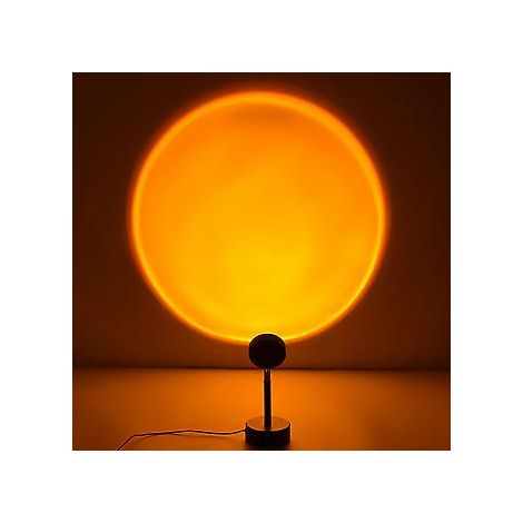 Lampe de bureau LED à projection arc-en-ciel avec coucher de soleil, décoration intérieure, veilleuse USB, neuve (Coucher de soleil)