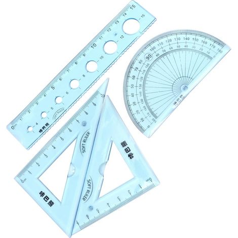 Règle scolaire flexible en plastique Milisten (lot de 4), avec (1/5)