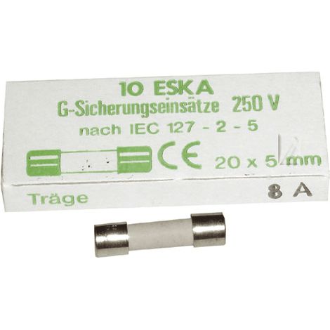 FUSIBLE TEMPORISE 8 AMPERES 5X20 (X1) pour MICRO ONDES... (1/3)
