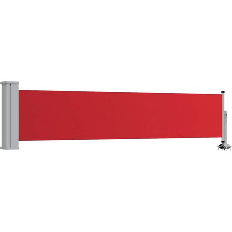Tenda da Sole  Tenda Laterale Retrattile per Patio 60x300 cm Rossa (1/4)
