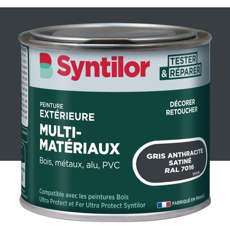 SYNTILOR Peinture exterieure bois, alu, pvc . SYNTILOR gris anthracite satine 0.125l (1/5)