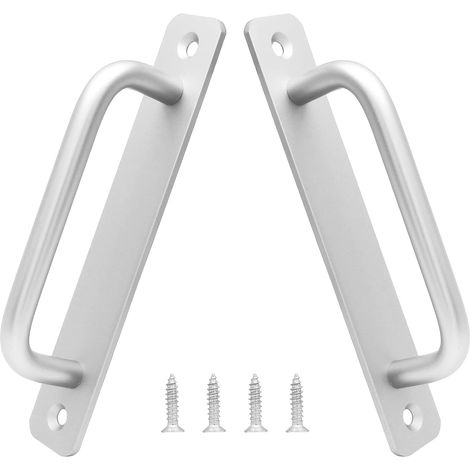 Poignée de porte coulissante en aluminium Case Pack - Poignées de porte d'armoire et de tiroir - Argent - 128 mm (1/5)