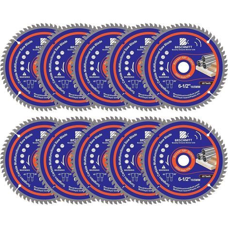 Kreissägeblatt 165mm 60Z für Holz, Alu, Kunststoff, 20/16mm Bohrung (1/5)