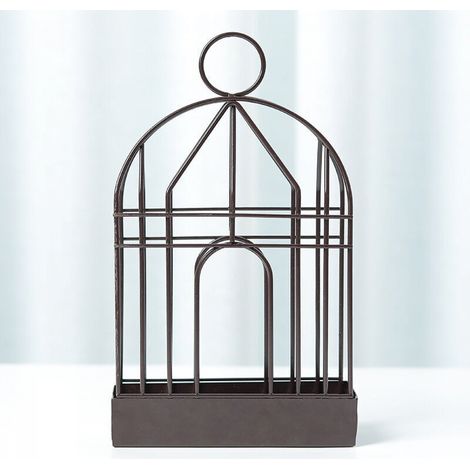 Support Bobine de Moustique, Fer Rétro Anti Moustique Porte Encens, Mosquito Brûleur d'encens, Anti Moustique Spiral Holder en Métal avec Poignée - Conception de Cage à Oiseaux,Noir (1/5)