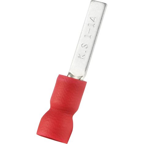 Cosse à sertir type languette, 3mm x 0.75mm, Rouge 16AWG 1.5mm² 22AWG 0.5mm² (1/3)