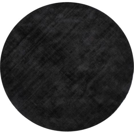 Tapis Déco Rond "Fabian" 150cm Noir (1/3)