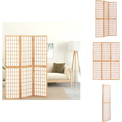 Cloison de séparation pliable 3 panneaux 120x170 cm - Cloison Japonaise - Séparateur Pièce - Écran D'intimité - Décoration Orientale - Style Shoji (1/5)