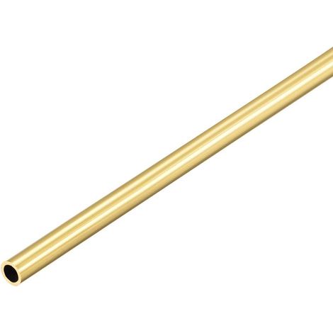 sourcing map Brass Tube Round 300mm Length 3.5mm External Diameter 0.5mm Wall Thickness Seamless Straight Pipe (1/4)