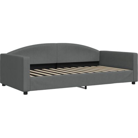 Lit simple,Lit adulte,Lit de repos gris foncé 100x200 cm tissu CFW28529 (1/5)