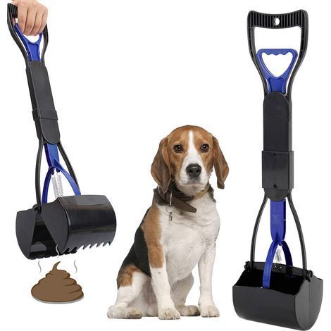 Pelle à déjections pour Animal Domestique, ramasse crotte, 45 cm Pouce Long Manche Solide Pince dentelée Nettoyage Pickup déjections Canines Clip pour extérieur/intérieur pour Chien et Chat (1/5)