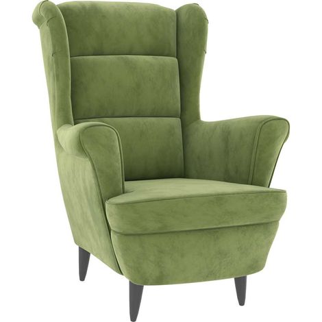 Fauteuil de Salon，Chaise，Fauteuil vert clair velours CFW612472 (1/5)