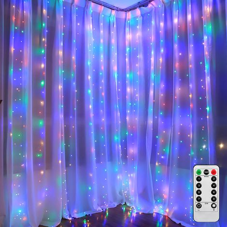 Twinkle Star 300 LED Lichterkette für Fenster, Vorhänge, Hochzeiten, Partys, Zuhause, Garten, Schlafzimmer, Außen- und Innendekorationen (RGB) (1/5)