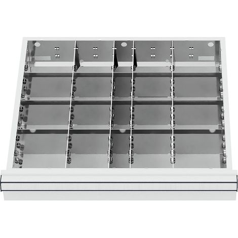 WS24 Schubladeneinteilung Metalleinteilung BLH 100/125 mm Innenmaß 500 x 450 mm - WS24-100169