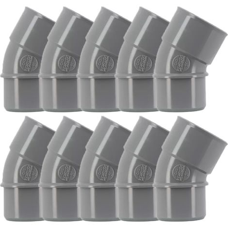 10 coudes pvc évacuation Ø40 Mâle Femelle 30° - Nicoll (1/4)