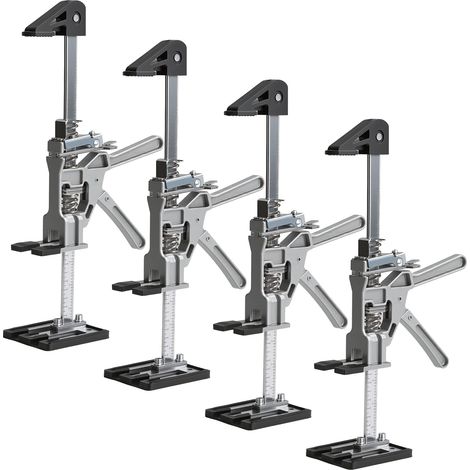 Randaco Juego de 4 elevadores de muebles reforzados con escala, ajuste fino 0-23 cm, para muebles y paneles, hasta 150 kg (1/5)