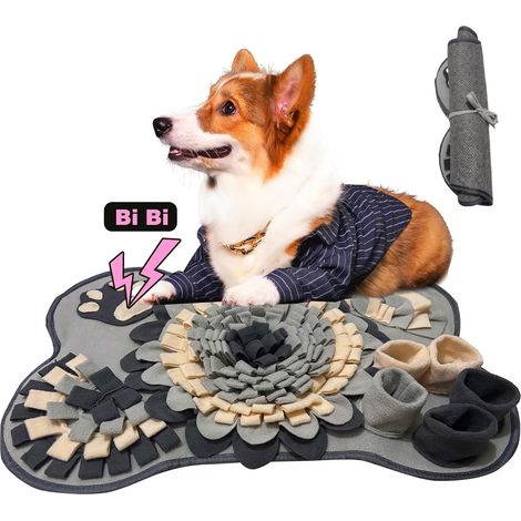 Snuffle Mat for Dogs, Pet Snuffle Matt for Small and Medium Dogs, Interactive Sniff Mat Feeding Mat for Puppies, Slow Feeder Sniffing Dog Treat Mat for Training and Stress Relief (1/5)